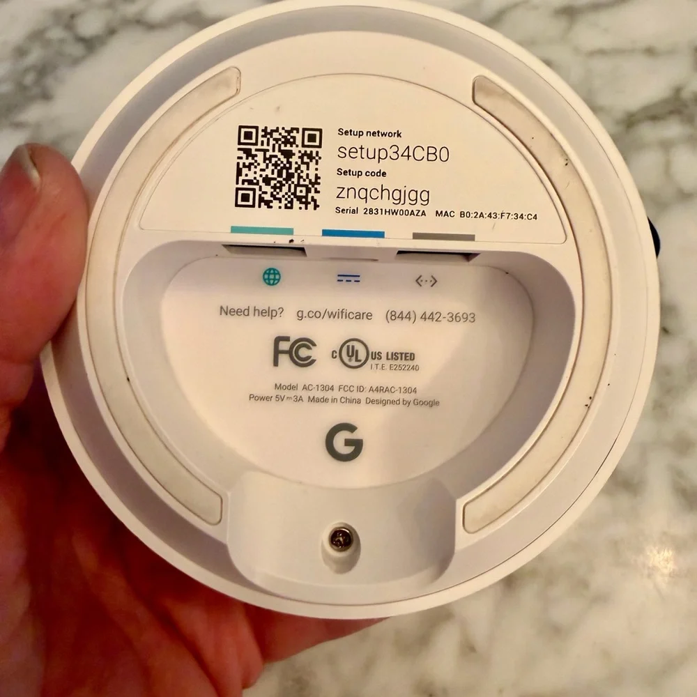 Google Home Nest WiFi Mesh Router AC-1304 W/ADAPTER Tested Working